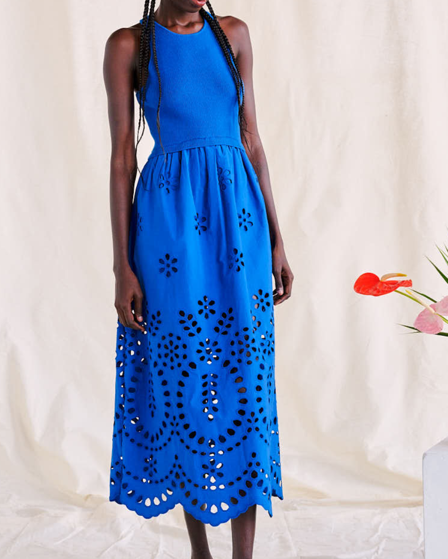 blue saylor dress Saylor Dress Navy and Pink Stripe | Feminine Modest Midi Dress for Women