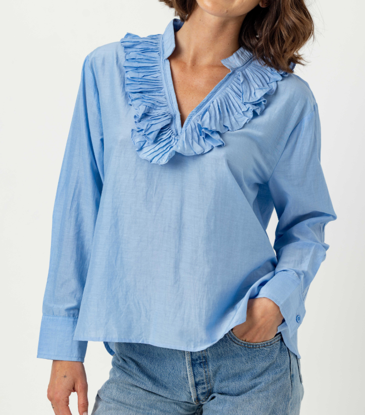 Sundays Savannah Top - Sheer Blue - Gabrielle's Biloxi