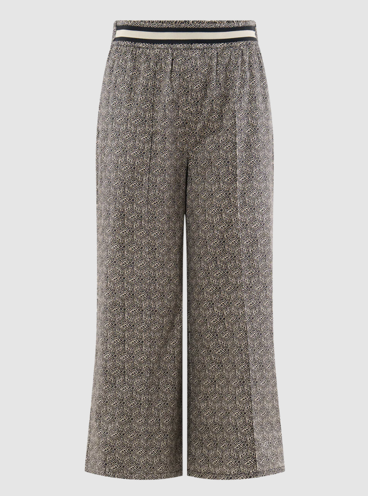 Emily McCarthy Teddy Crop Trouser - Black Tonal Monogram - Gabrielle's Biloxi