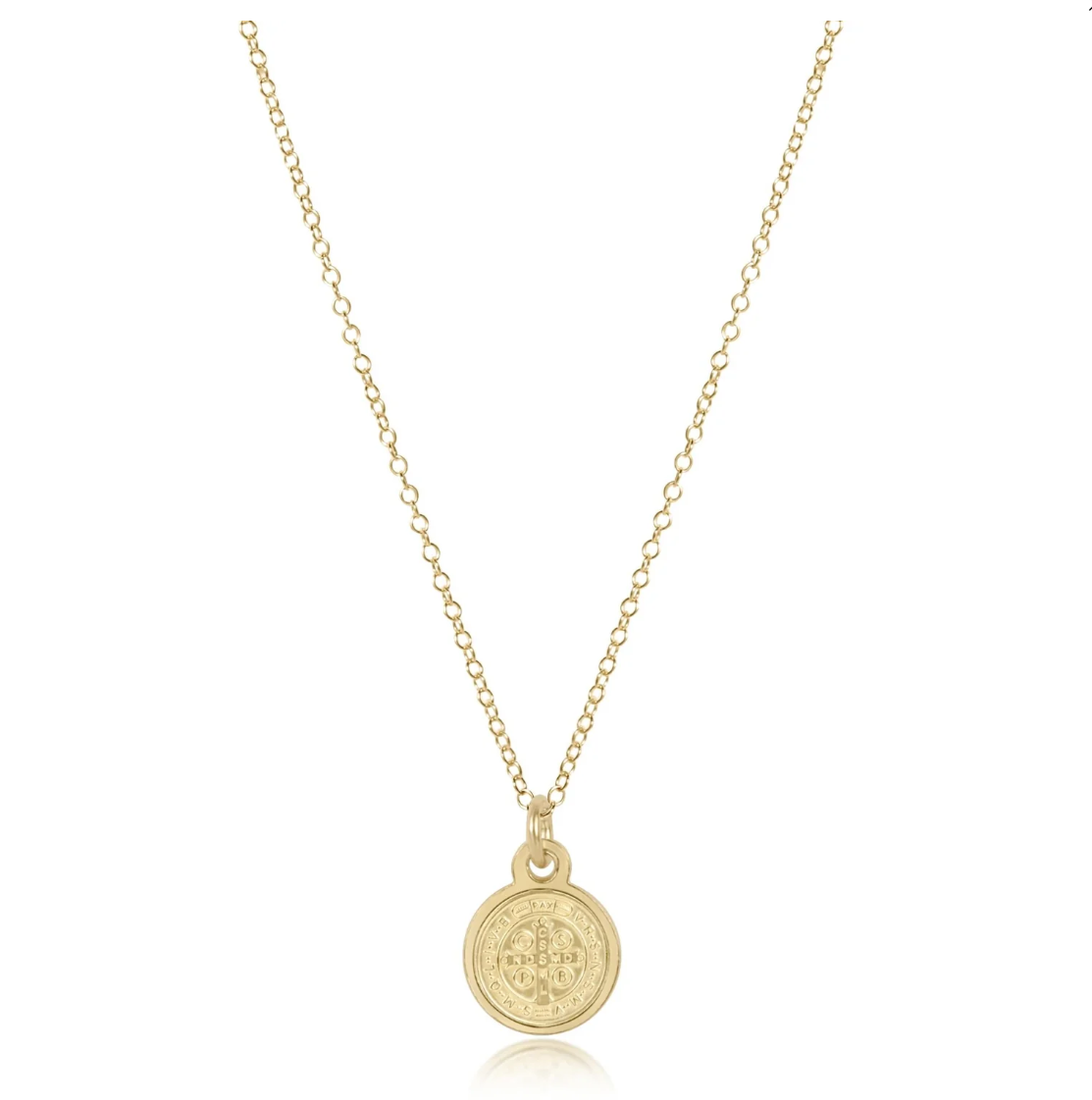 ENewton 16" Necklace Gold - Blessing Small Gold Disc - Gabrielle's Biloxi