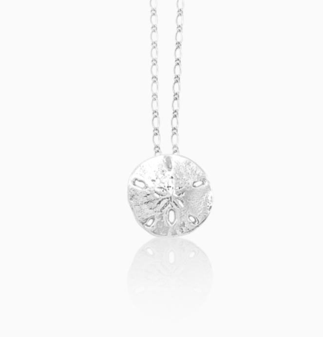 Mignon Faget Sand Dollar Extra Small Pendant on Figaro Chain - Gabrielle's Biloxi
