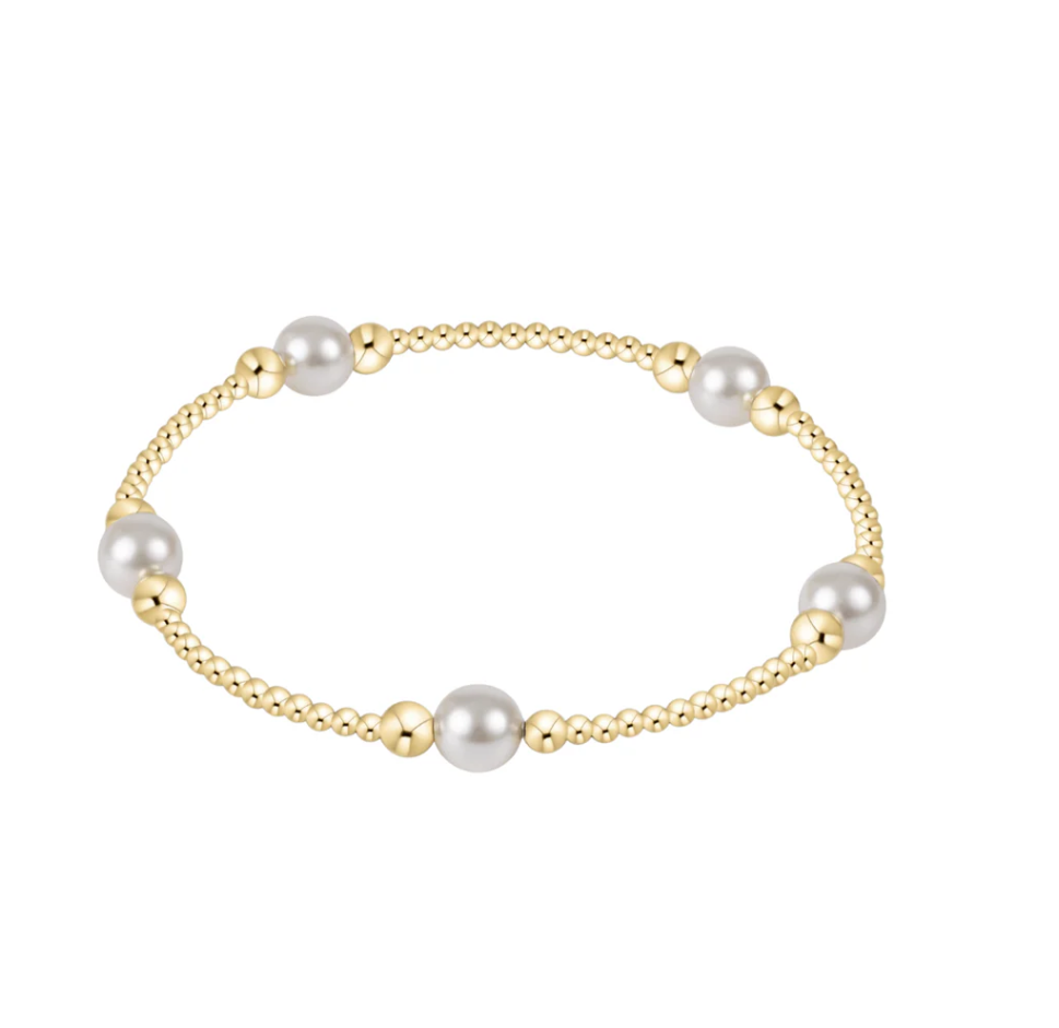 Enewton Purpose Pearl 6mm Bead Bracelet - Gold - Gabrielle's Biloxi