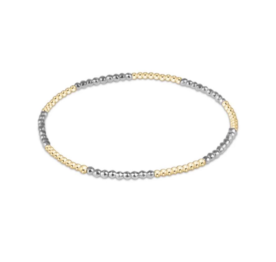 ENewton Blissful Pattern 2mm Bead Bracelet - Bright Silver Hematite - Gabrielle's Biloxi
