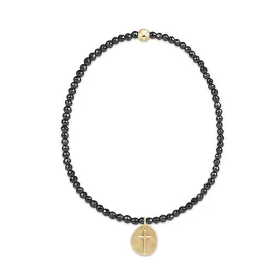 ENewton Faceted Hematite 2mm Bead Bracelet - Inspire Small Gold - Gabrielle's Biloxi