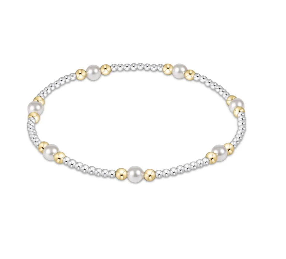 ENewton Purpose Pearl 4mm Bead Bracelet - Mixed Metal - Gabrielle's Biloxi