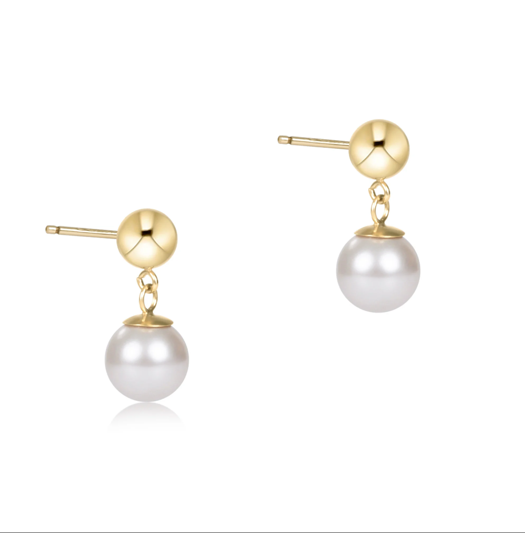 ENewton Classic 8mm Ball Drop Stud - Pearl - Gabrielle's Biloxi