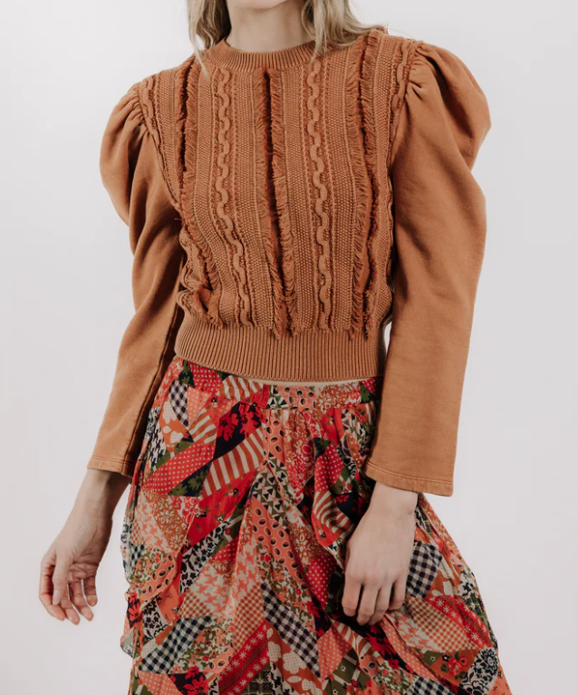 Love the Label Liv Knit Pullover - Caramel - Gabrielle's Biloxi