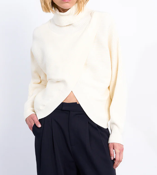 Knitted Sweater - Off White - Gabrielle's Biloxi