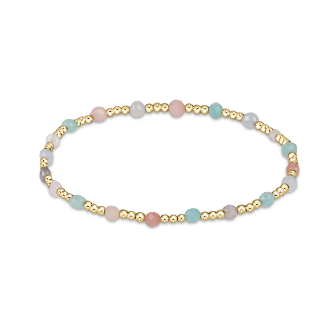 ENewton Gemstone Gold Sincerity Pattern 3mm Bead Bracelet - Hot Mess - Gabrielle's Biloxi