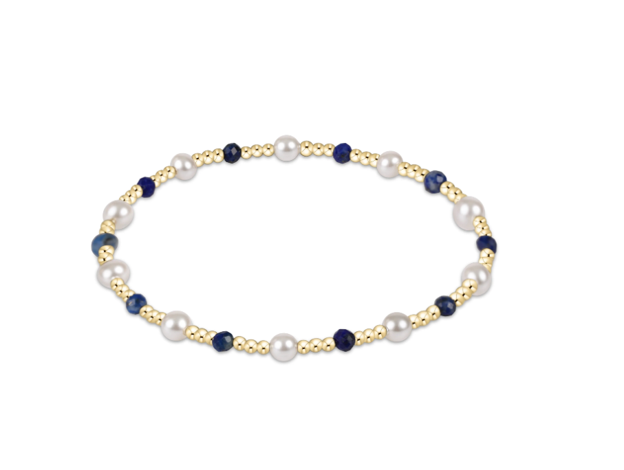 ENewton Pearl Sincerity Pattern 4mm Bead Bracelet - Lapis - Gabrielle's Biloxi