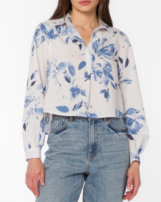 Chandler Top - Washed Waterflower - Gabrielle's Biloxi