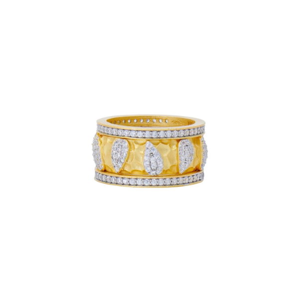 Freida Rothman City Petals Hammered 3-Stack Ring - Size 8 - Gabrielle's Biloxi