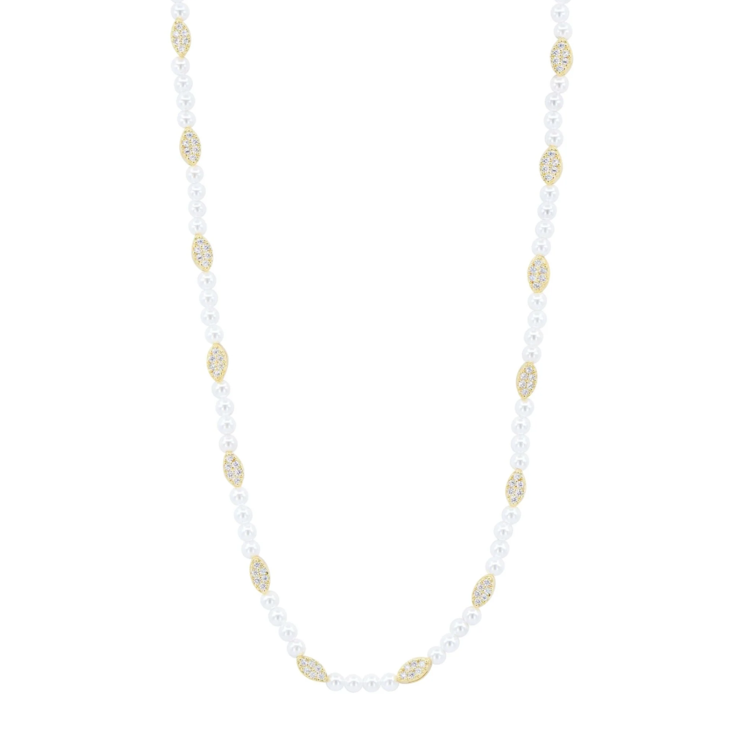Freida Rothman City Petals Pearl Short Necklace - Gabrielle's Biloxi