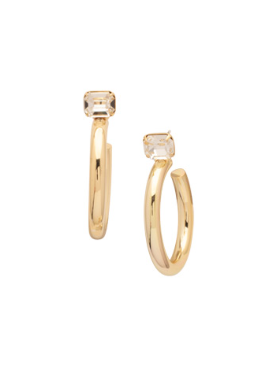 Sorrelli Keeley Emerald Cut Hoop Earrings - Gabrielle's Biloxi