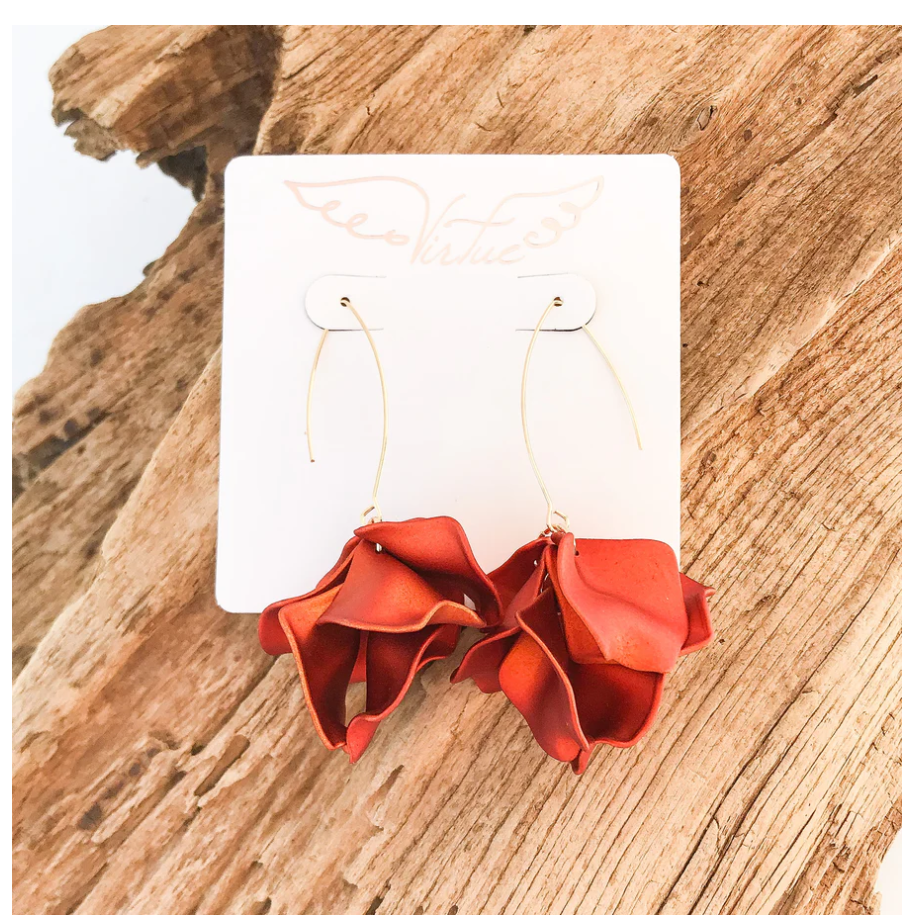 Virtue Hyacinth Tiered Marquis Earrings - Metallic Cinnamon - Gabrielle's Biloxi