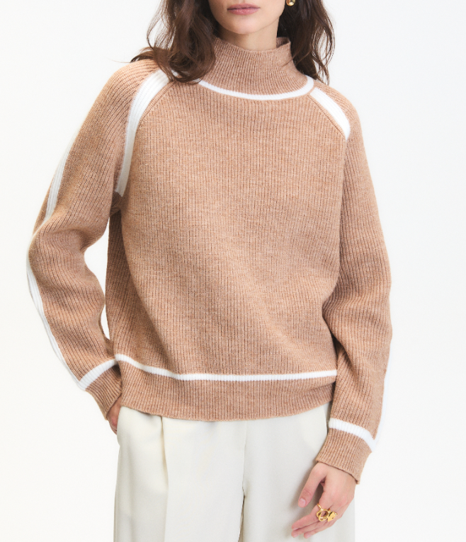 Deluc Jesse Turtleneck Sweater - Beige - Gabrielle's Biloxi