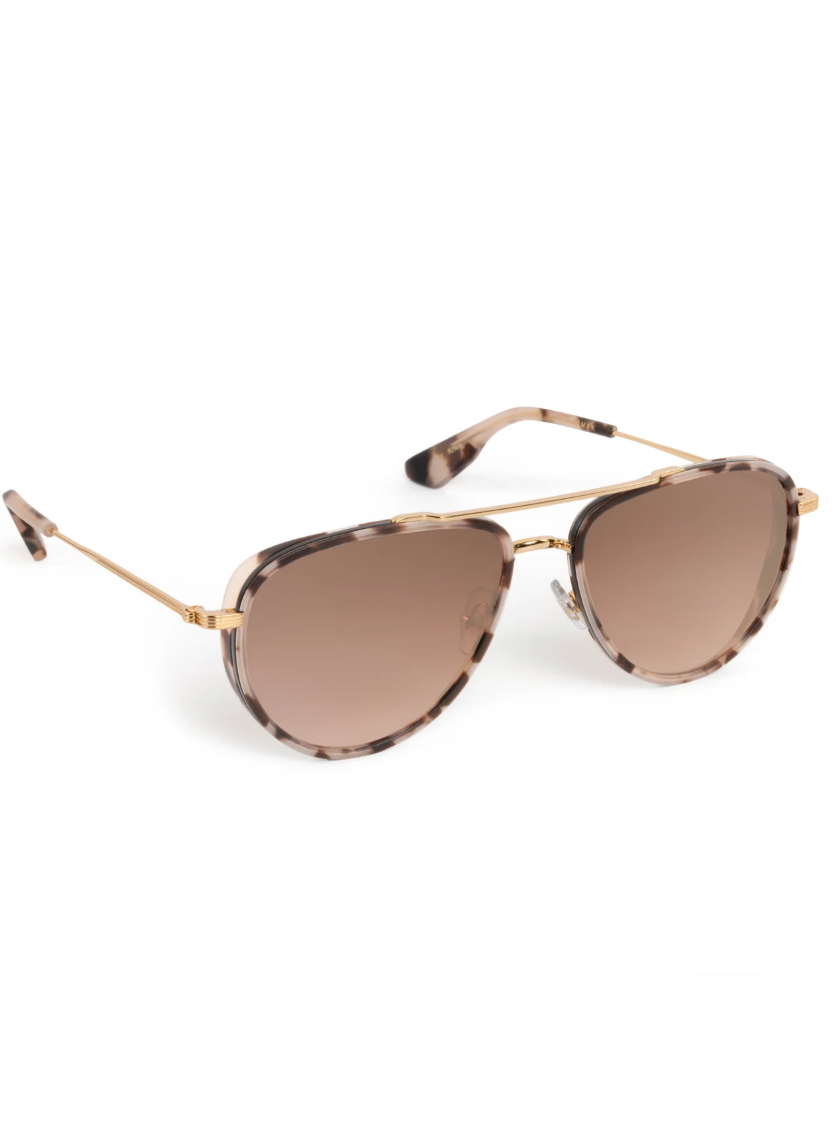KREWE Coleman - 24K Matte Black + Matte Sunday Tortoise Mirrored - Gabrielle's Biloxi