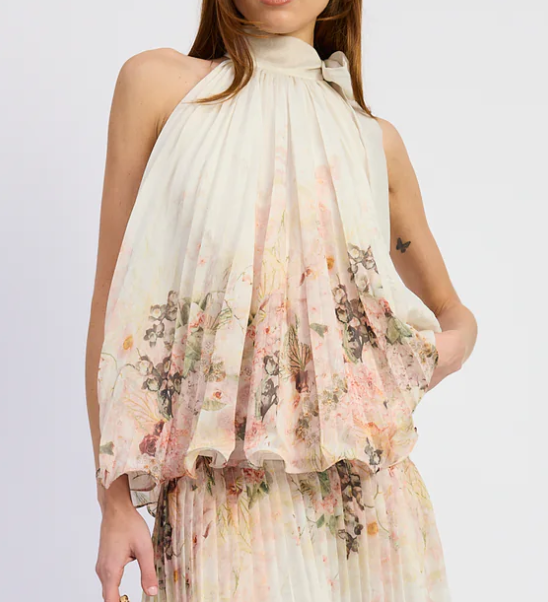 Charlotte Swing Top - Ivory Blush Orchid - Gabrielle's Biloxi
