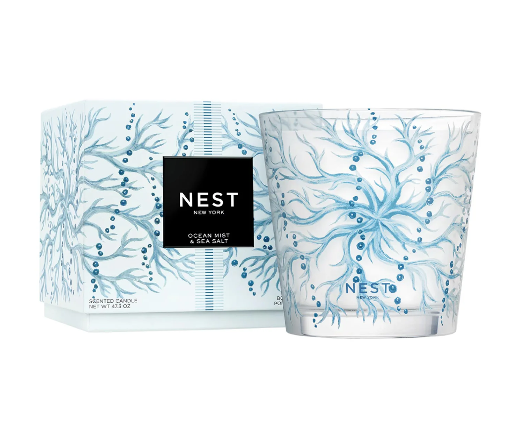 Nest Decorative Luxury Candle -Ocean Mist & Sea Salt - Gabrielle's Biloxi