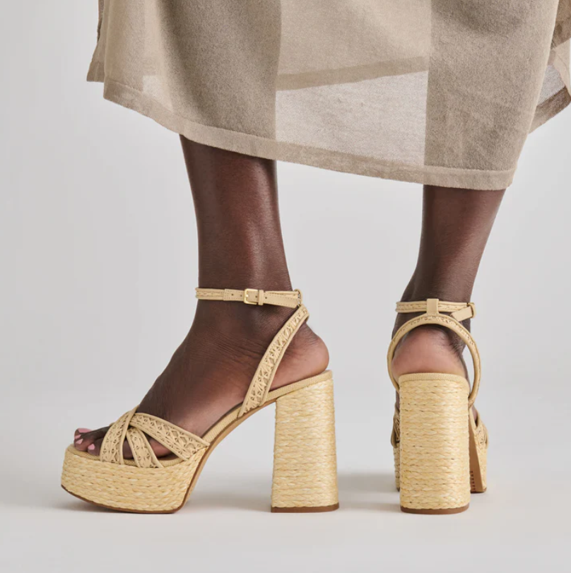 Dolce Vita Danila - Light Natural Cross Hatch Raffia - Gabrielle's Biloxi