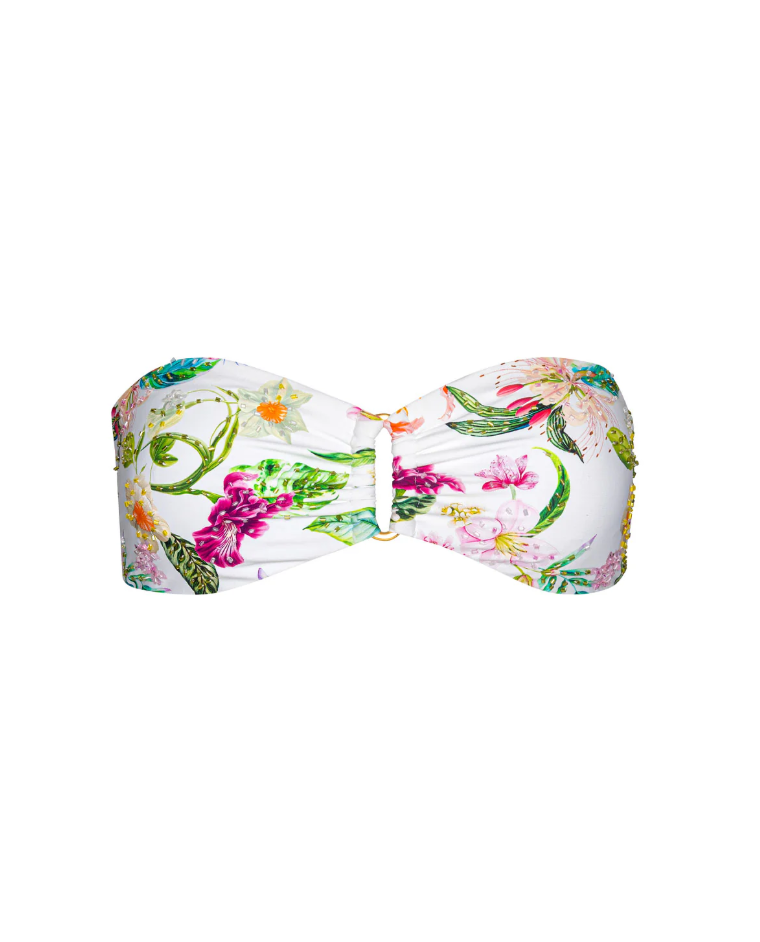 PQ Swim Embroidered Ring Bandeau - Paradise Bloom - Gabrielle's Biloxi