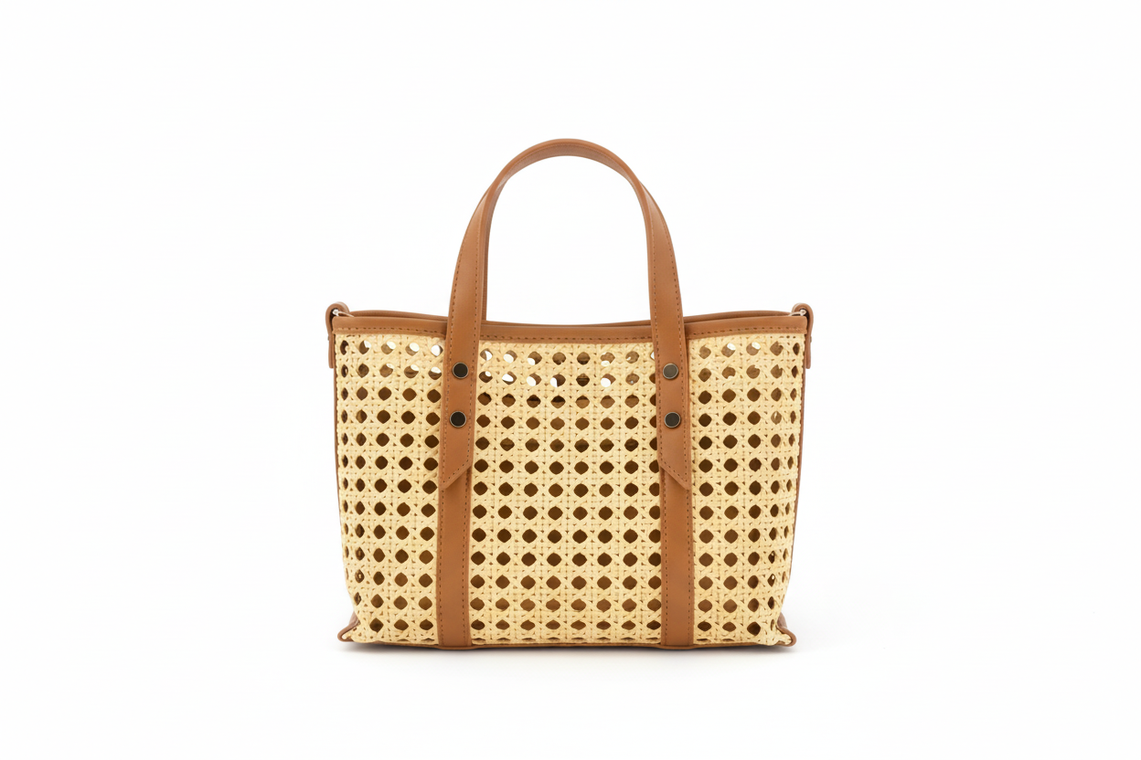Woven Tan Handbag - Gabrielle's Biloxi