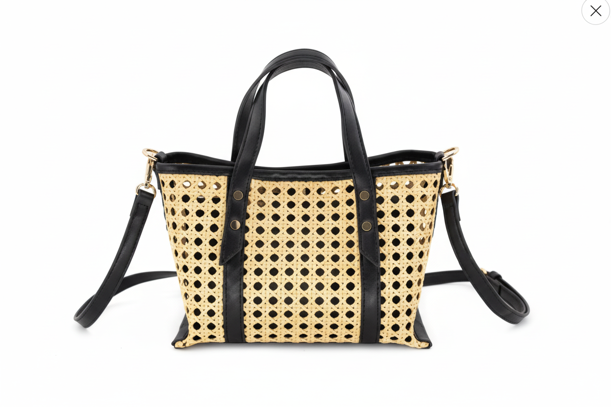 Woven Black Handbag - Gabrielle's Biloxi