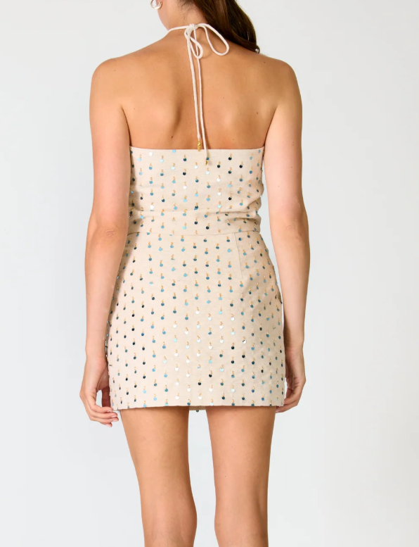 Line and Dot Sunstone Top- Ecru - Gabrielle's Biloxi