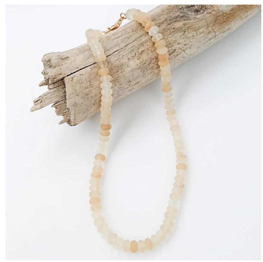 Rondelle 18" Swivel Clasp Necklace - Matte Honey - Gabrielle's Biloxi