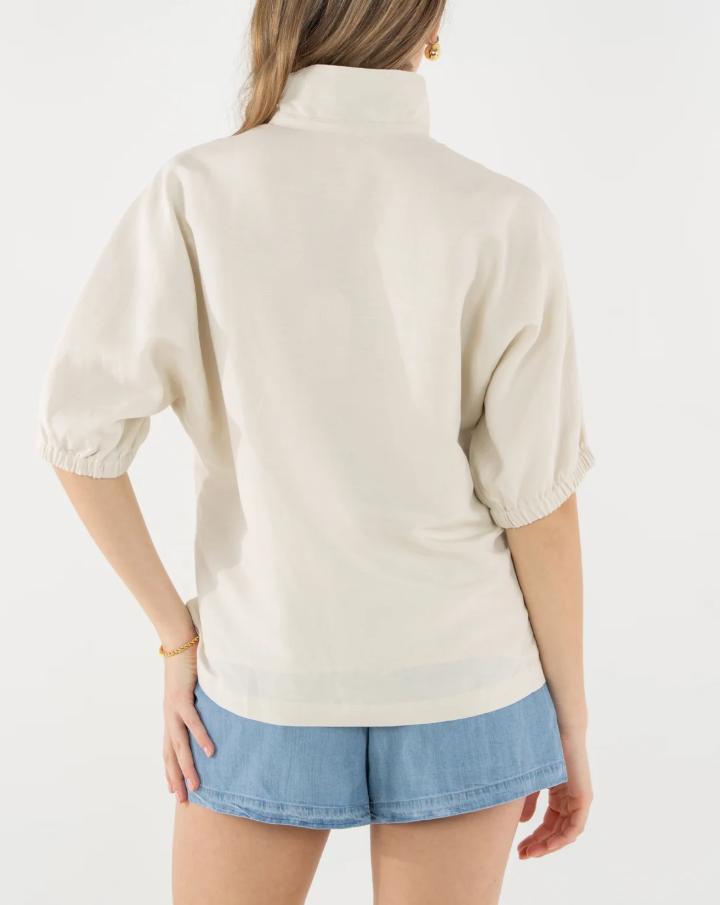 Emily McCarthy Poppy Top - Sandshell Linen - Gabrielle's Biloxi