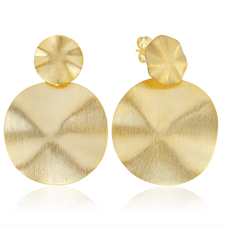 Sheila Fajl Isola Earrings - Brushed Gold - Gabrielle's Biloxi