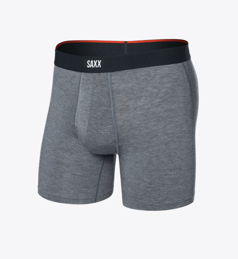 Saxx Vibe Xtra Soft Comfort Boxer Brief Fly - Dark Grey Heather