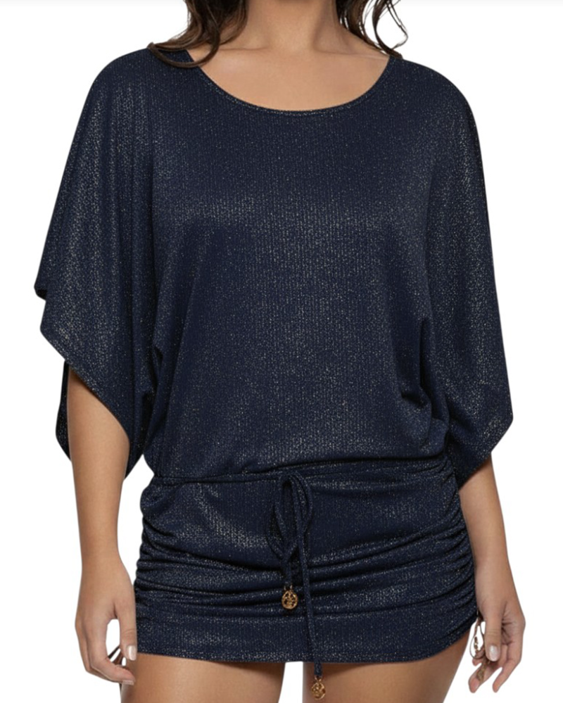 Luli Fama South Beach Dress - Navy Gold