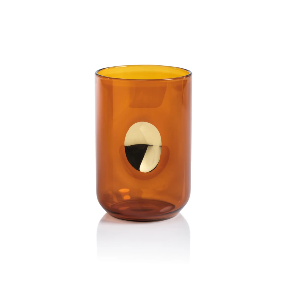 Aperitivo Tumbler w/Gold Accent- Desert Amber