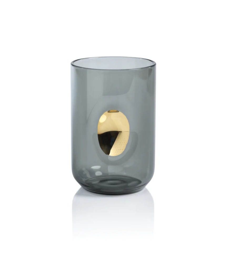 Aperitivo Tumbler w/Gold Accent - Ash Gray