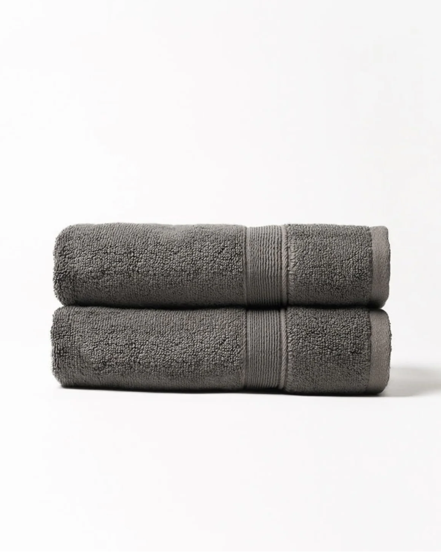 Cozy Earth Luxe Bath Towels - Charcoal