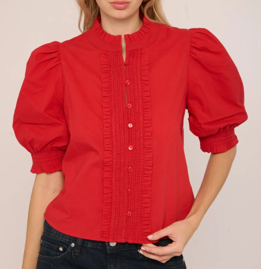 Love the Label Zinny Top - Tango Red