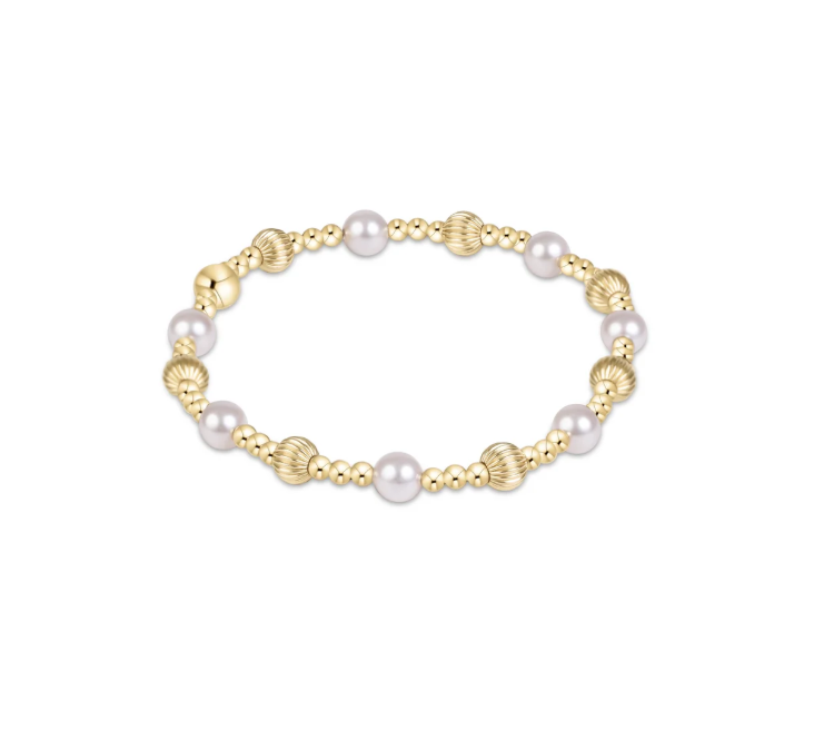 Enewton Dignity Sincerity Gold 5mm Bracelet - Pearl