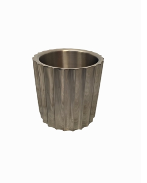 Gold Steel Ice Bucket Medium Double Wall - Gold - Gabrielle's Biloxi
