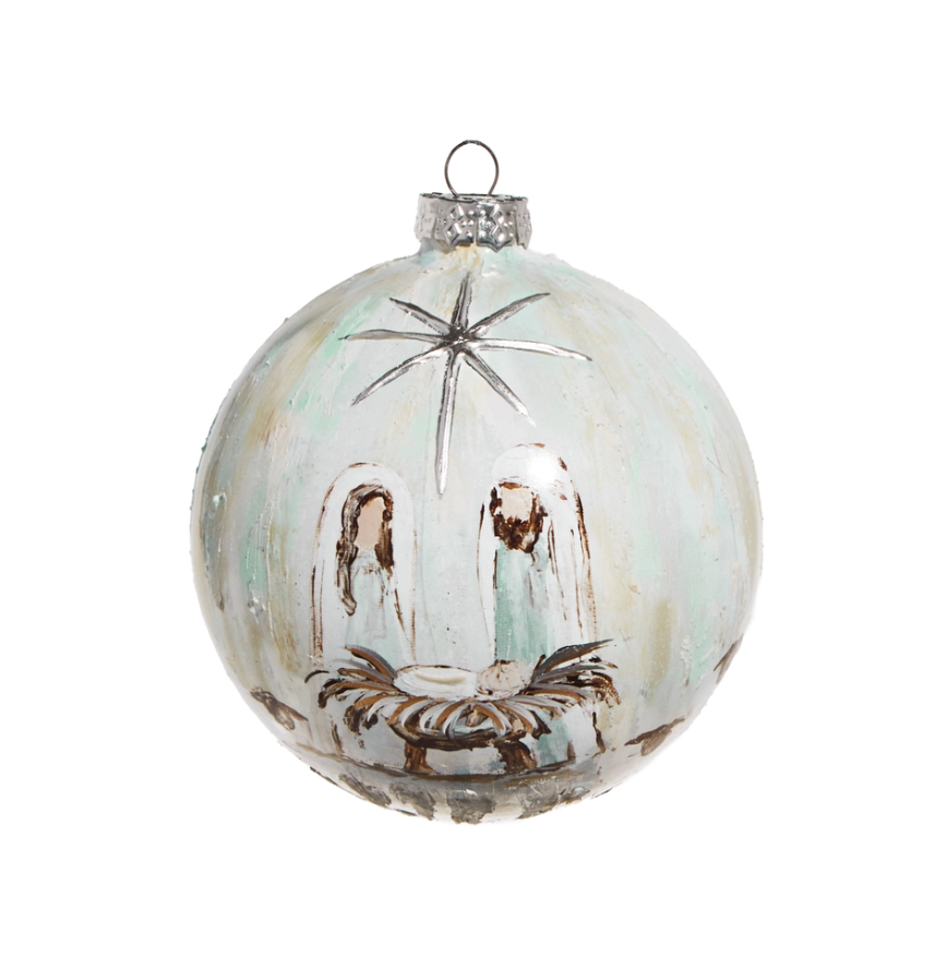 5" Holy Family Ball Ornament
