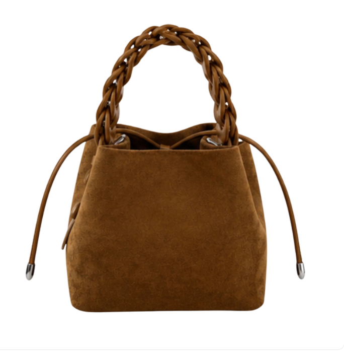 Suede Hadley Bag - Light Brown