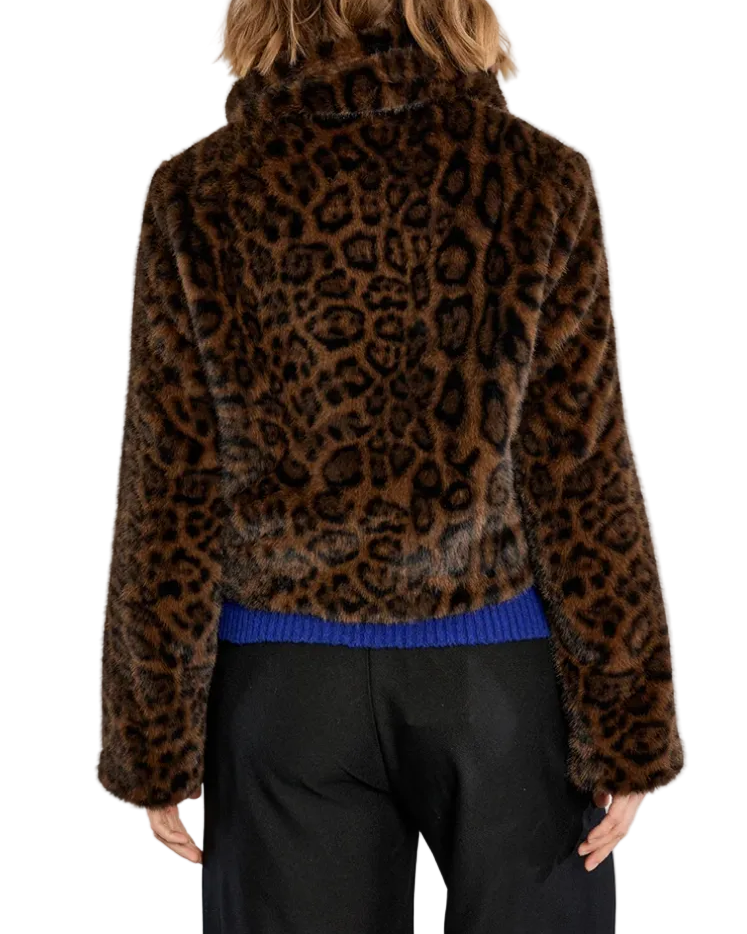 Cheetah Fur Coat - Chocolate