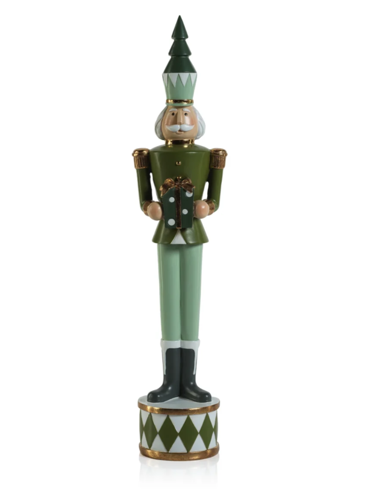 Nutcracker Soldier w/ Gift Box, 18.5" - Gabrielle's Biloxi