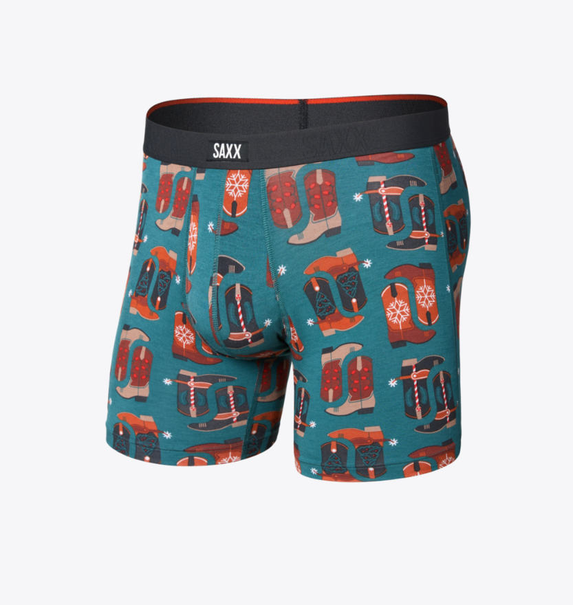 Saxx Vibe Xtra Soft Comfort Boxer Brief Fly - St. Nicks Kicks - Teal - Gabrielle's Biloxi