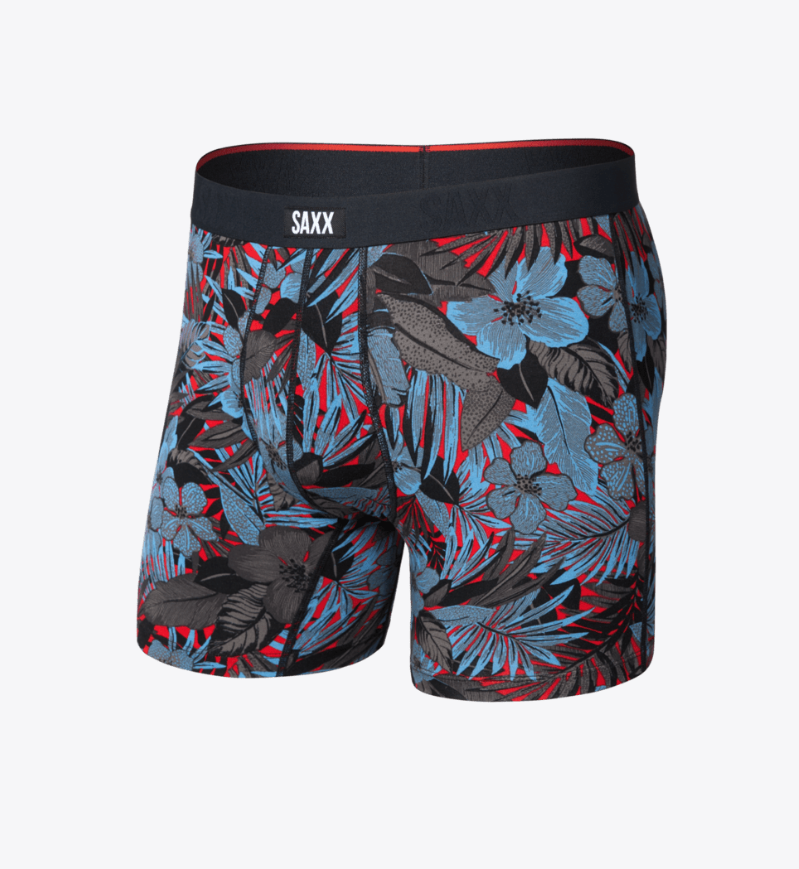 Saxx Vibe Xtra Soft Comfort Boxer Brief Fly - Night Garden - Red Hot - Gabrielle's Biloxi