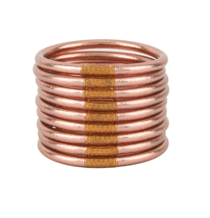 BuDhaGirl All Weather Bangles - Rose Gold - Gabrielle's Biloxi