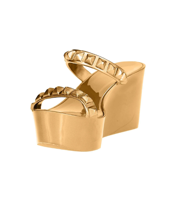 Carmen Sol Tonino Mid Wedge - Metallic Gold - Gabrielle's Biloxi