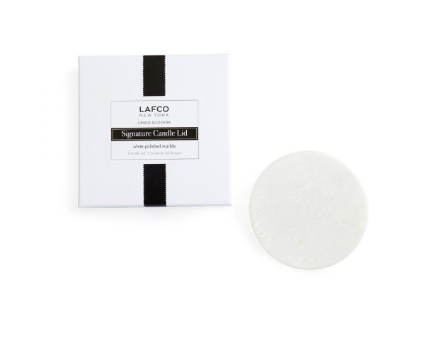 Signature Candle Lid - White Polished Marble - Gabrielle's Biloxi
