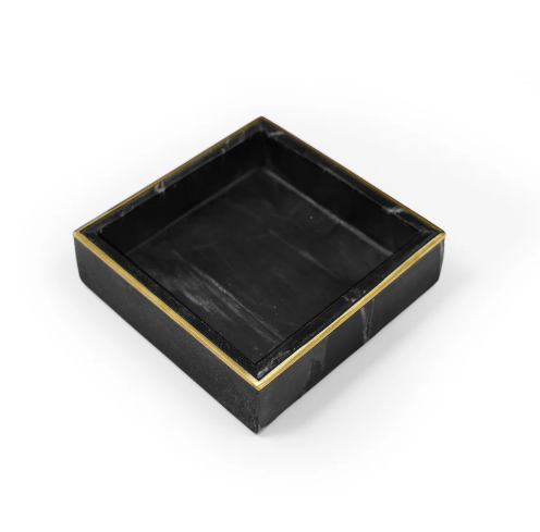 Black Marble Napkin Holder - Gabrielle's Biloxi