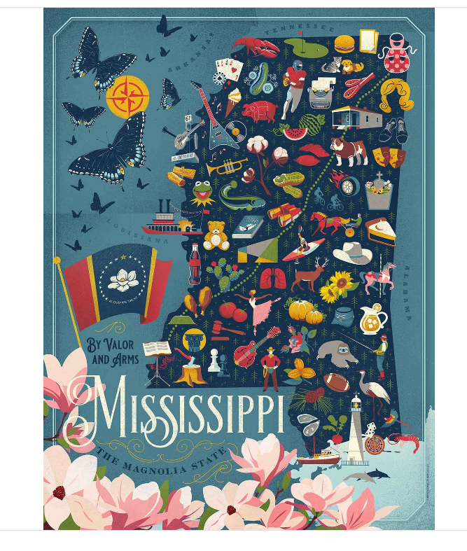State of Mississippi Puzzle - Gabrielle's Biloxi